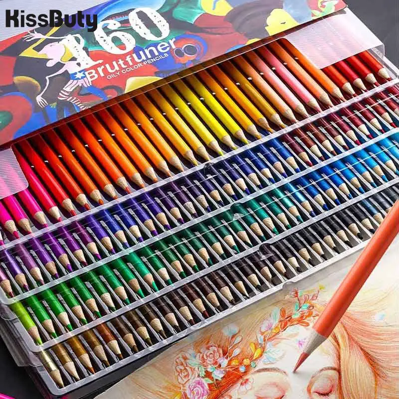 

48/72/120/150/160/180 Styles Colors Professional Oil Color Pencils Watercolor Set Artist Painting Sketching School Art Supplies