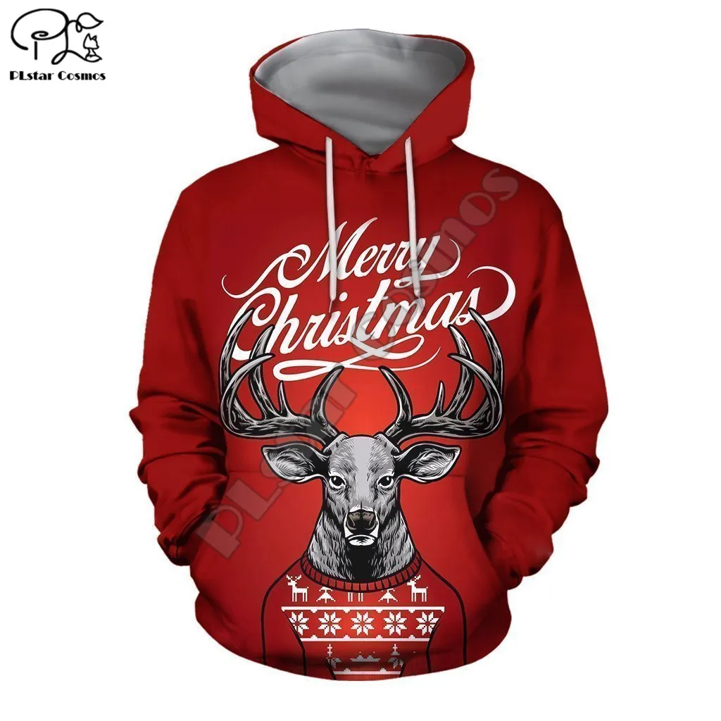 

PLstar Cosmos Merry Christmas Santa Claus 3D Printed Hoodies Sweatshirts Zip Hooded For Men And Women Casual Streetwear Style-45