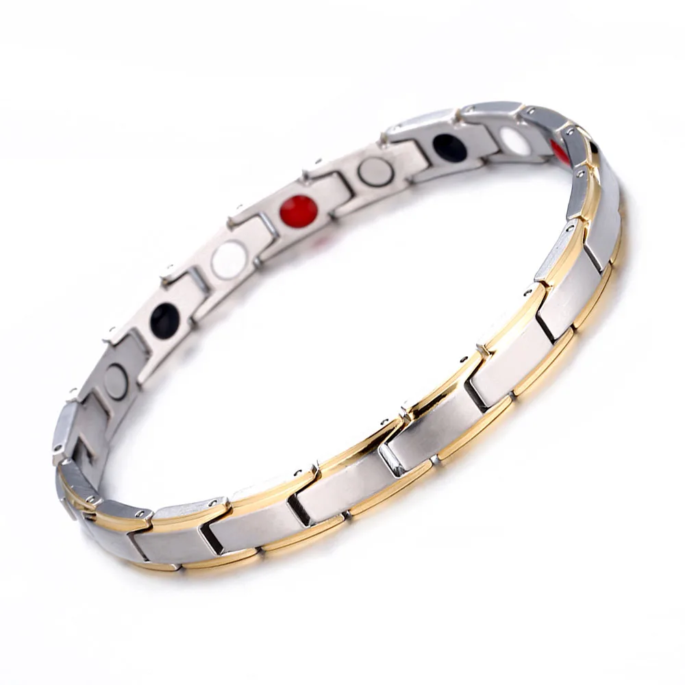 Stainless Steel Arthritis Cure Germanium Magnetic Bracelets For Woman Power Healthy Medical Bracelet Jewelry