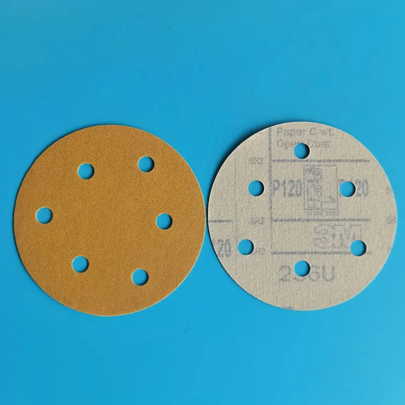 100pcs  5" 125mm Sandpaper Round Shape Sanding Discs Hook Loop Sanding Paper Buffing Sheet Sandpaper Sander Polishing Pad