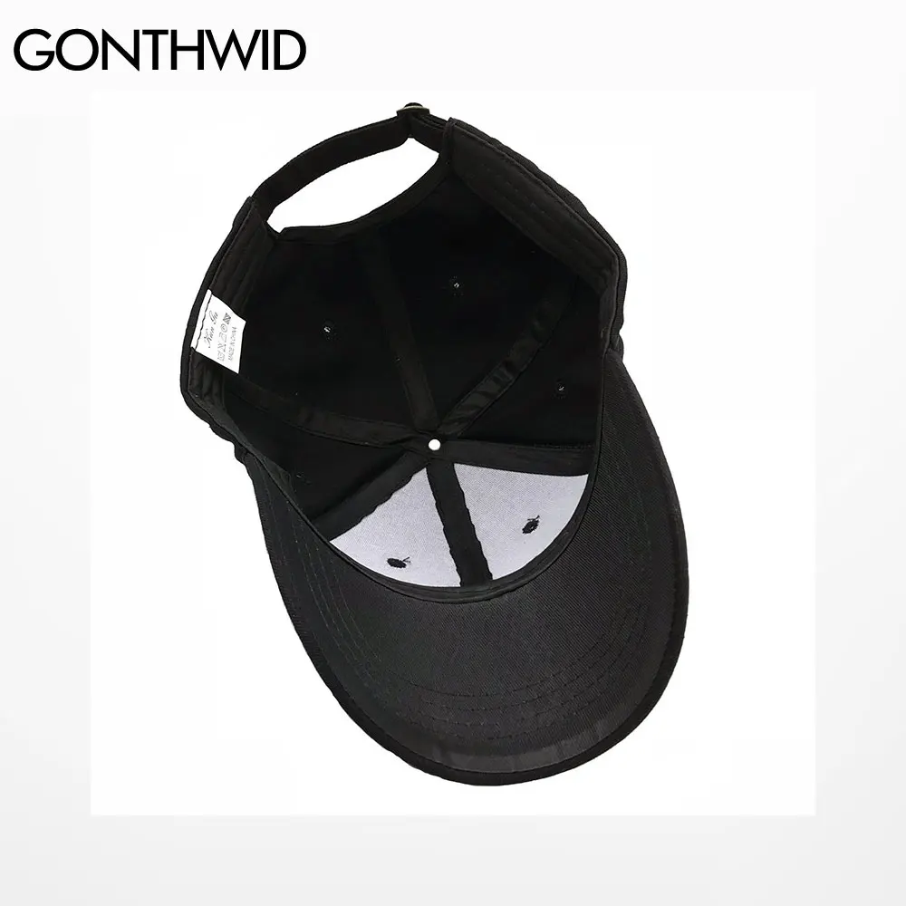 GONTHWID Embroidery Japanese Ukiyoe Seawave Adjustable Snapback Baseball Caps Men Women Hip Hop Casual Cotton Bboy Sun Hats