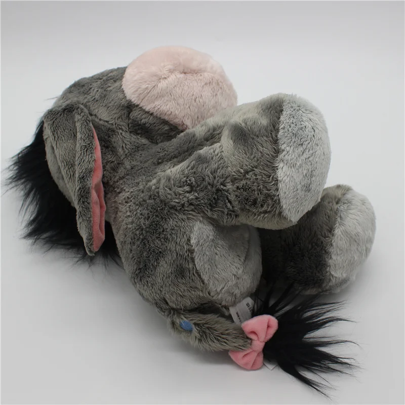 Muñeco de juguete de peluche suave para niños y niñas, muñeco de dibujos animados de animales, Donkey Stuff, color gris, 28cm, 1 unidad