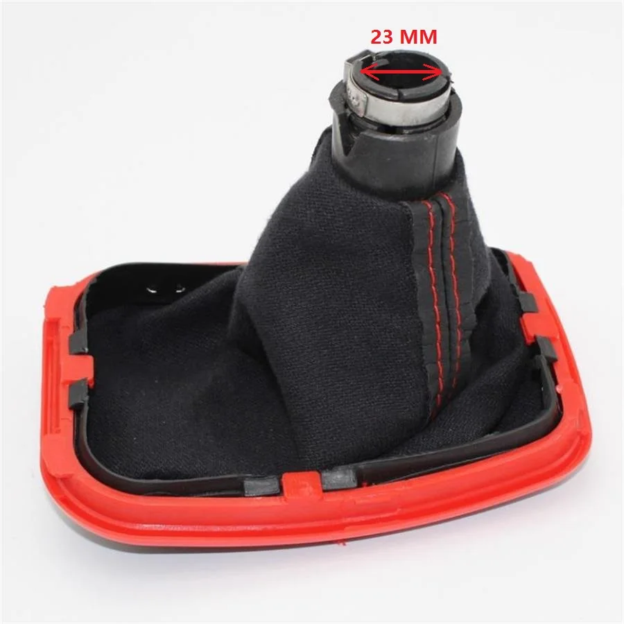 For VW Golf 4 MK4 1999 2000 2001 2002 2003 2004 2005 Car 5 / 6 Speed 23mm Red Line Gear Stick Shift Knob With PU Leather Boot