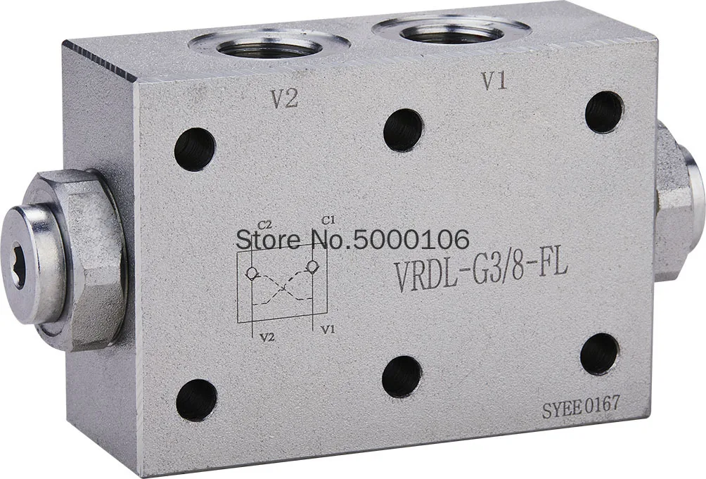 Two-way Hydraulic Lock, Outrigger Lock, Cylinder Safety Valve VRDE-G1 / 4 / VRDE-G3 / 8, VRDL-G3 / 8