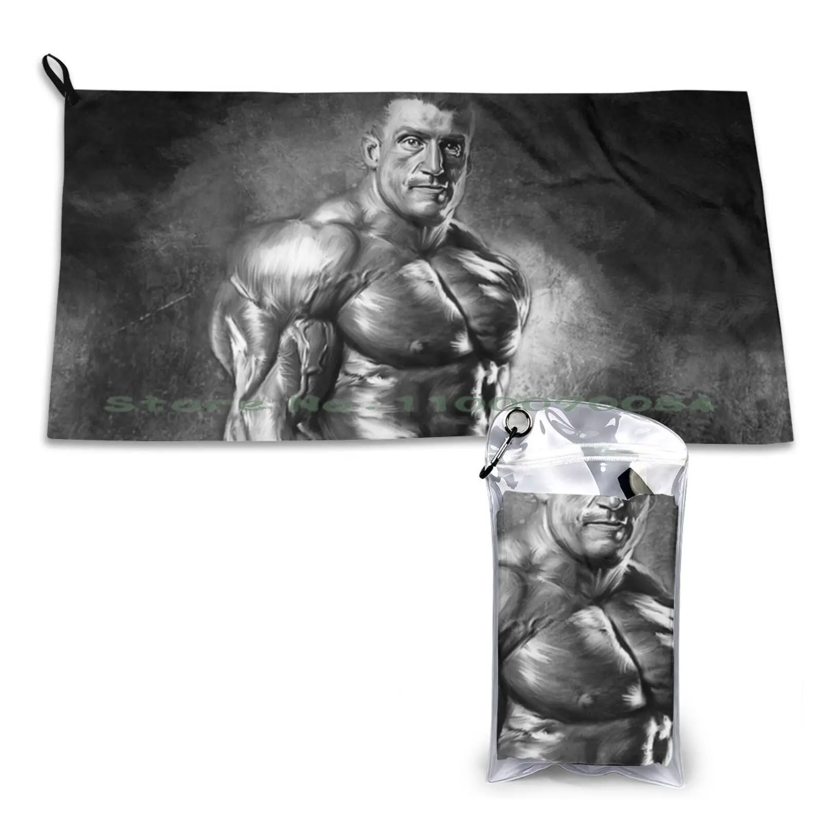 Dorian Yates Mr Olympia Bodybuilding Artwork Quick Dry Towel Gym Sports Bath Portable Mr Olympia Bodybuilding Artist