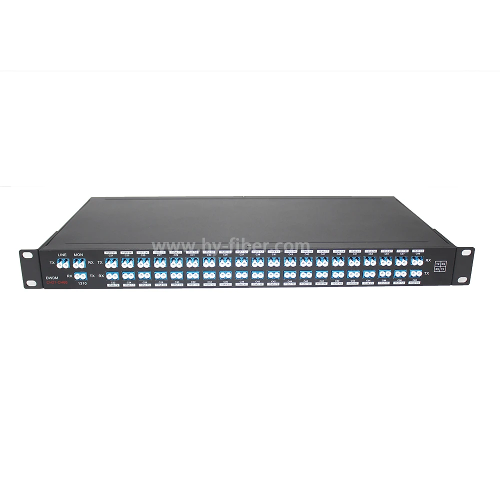 

DWDM Mux and Demux 100G 40 Channels AWG Tx/Rx C21-C60 Dual Fiber FMU 1U Rack Mount, LC/UPC with 1310nm and MON