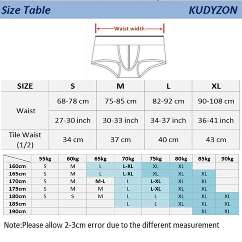 KUDYZON Sexy Mens Underwear Cotton Printed Briefs Underwear Cuecas Calzoncillos Jockstraps Underpants Cartoon Man Brief Bikini