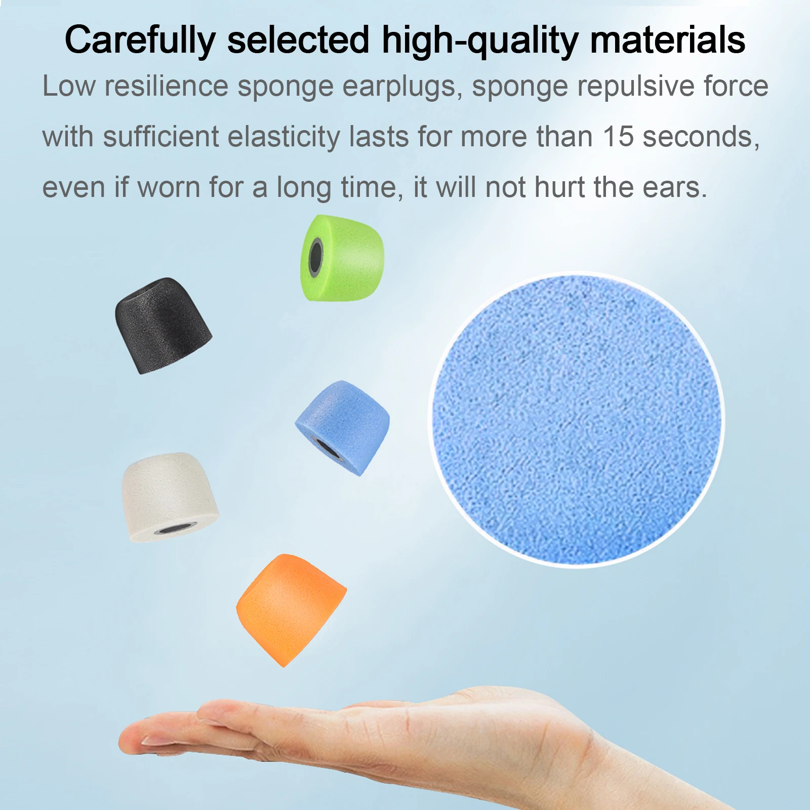 6 Đôi (12 Chiếc) tai Nghe Nhét Tai Mút Đầu 4.5-6Mm Hình Bầu Dục Đầu Tai Đàn Hồi Chậm Eartips Cho Tai Tai Nghe Nhét Tai Tiếng Ồn cô Lập Mút