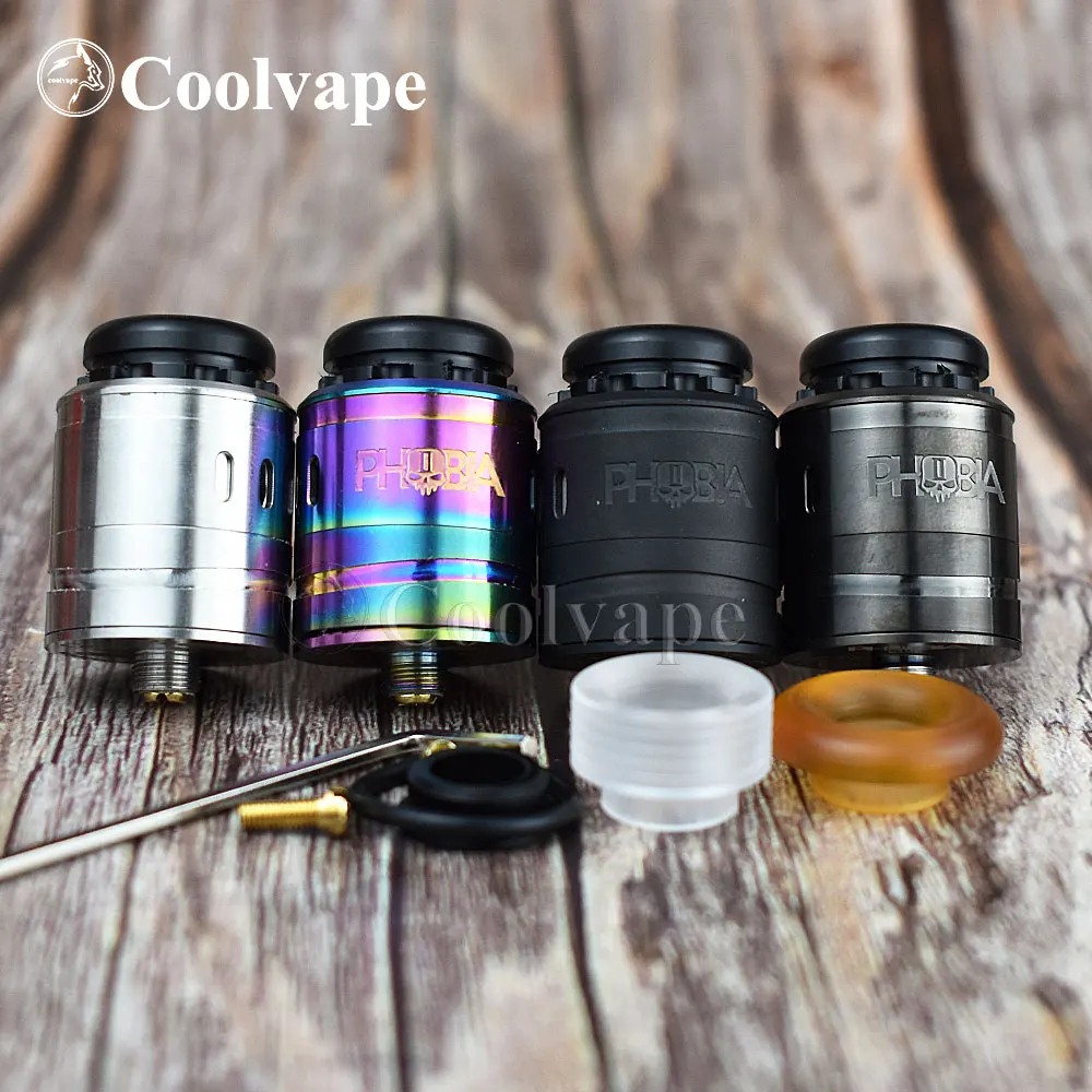 

RDA-испаритель для электронной сигареты Wolf Coolvape Phobia V2, 24 мм, 316 SS
