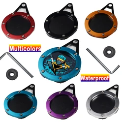 Motorcycle Tax Disc Motorbike Universal Round Tax Disc Cylindrical Holder Frame with Screwdriver Waterproof Fine