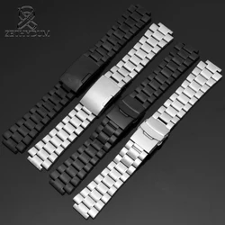 steel watchband For timex t2n720 t2n721 t2n739 t49859 Double Fold Deployment Solid core steel strip High Quality Bracelet 16mm