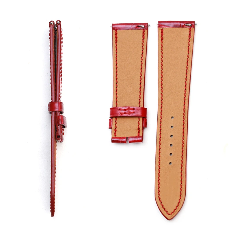 PESNO Beautiful Colorful Crocodile Leather Customizd Watch Band Ladies Watch Straps Suitable for Hermes-H Hour HH1.810