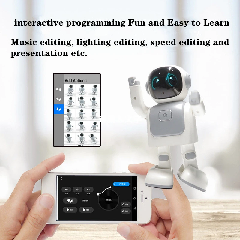 High End Smart Robot Voice Conversation Dancing Robot Mobile Phone Control WiFi Robot Early Education Machine Robots toys Gifts