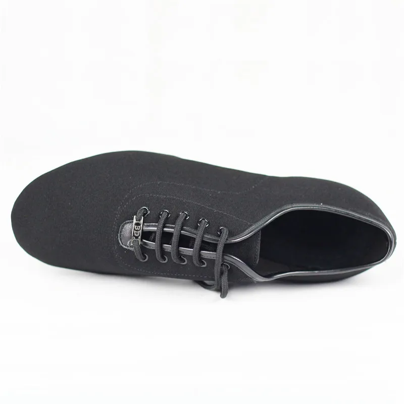 Zapatos de baile estándar BD 317H para hombre, lona, suela estrecha y recta, tacón mejorado, para baile de salón, zapatos de baile modernos