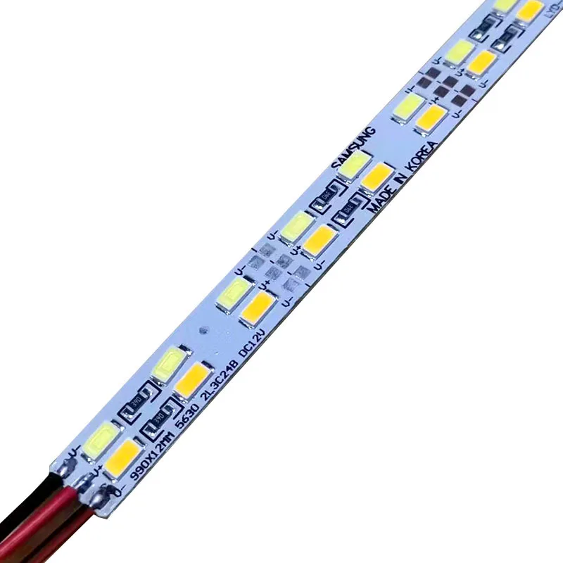 10pcs*50cm DC24V 12v Double Row LED Hard Rigid LED Strip Bar Natural White 4000k Red Green Blue Warm white White CCT Cabinet Bar