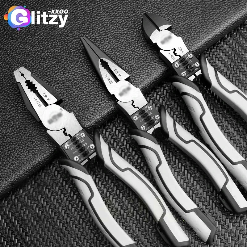 

Multifunctional Clamps Stripping Pliers Cable Cutter Nipper Cutting Universal Wire Stripper Hardware Hand Tools Electrician