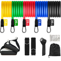 11PCS Resistance Bands Set Bodybuilding Home Gym Equipment Professional Weight Training Fitness Elastic Rubber Bands Expander