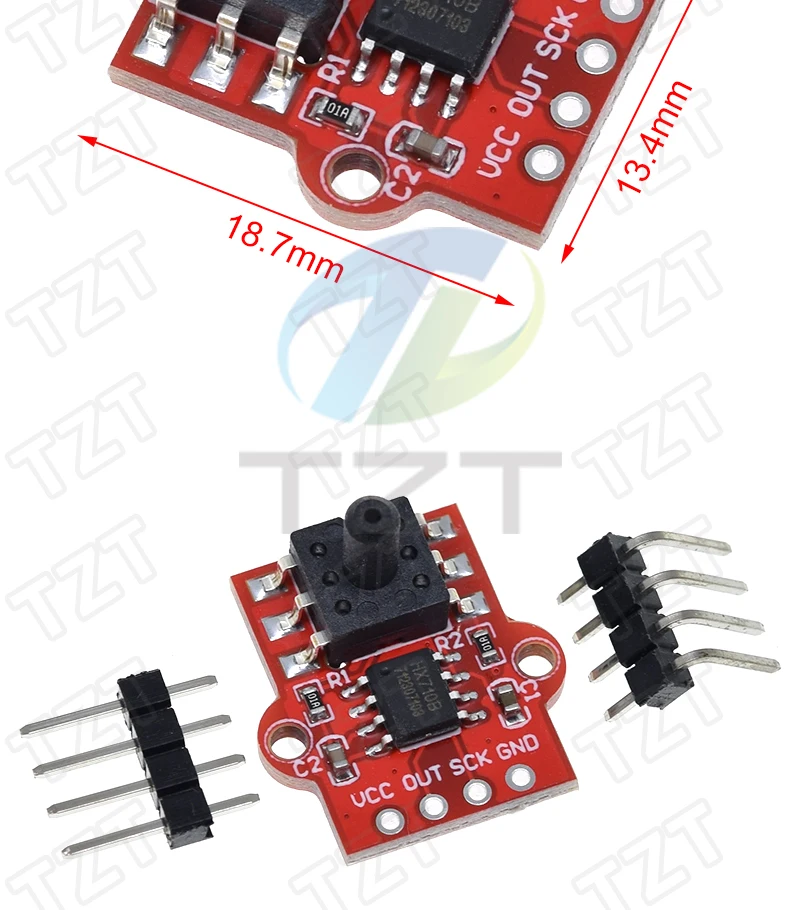 1/3PCS DC 3,3 V 5V 0-40KPa Digitale Barometrische Luftdruck Sensoren Modul Verbinden 2,5mm Weichen Schlauch Für Arduino – Detail 2