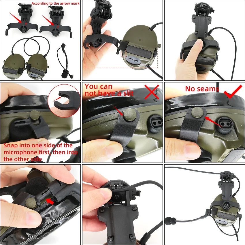 TS TAC-SKY خوذة تكتيكية Ops Core ARC محول السكك الحديدية خوذة جبل مناسبة لرأس الرماية التكتيكية COMTA II COMTA III #5