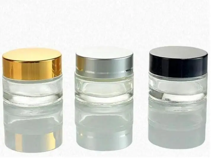 5g 10g 30g 50g Cosmetic Empty Jar Pot Eyeshadow Makeup Face Cream Container Bottle With Black Silver Gold Packing Bottles