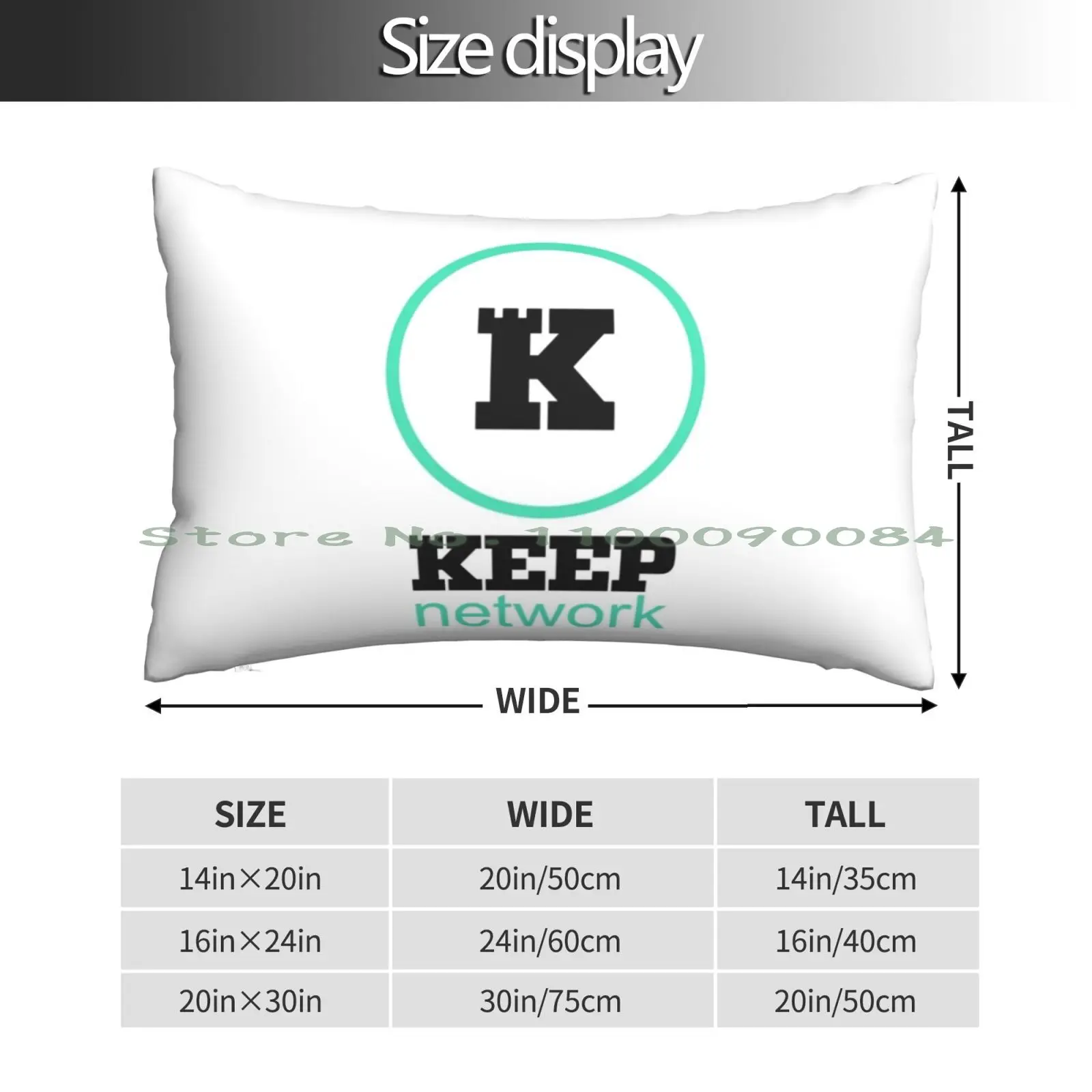 Keep Token Logo Crypto-Keep Altcoin Cryptocurrency-Incentivized-Off-Chain Containers Pillow Case 20x30 50*75 Sofa Bedroom Funny