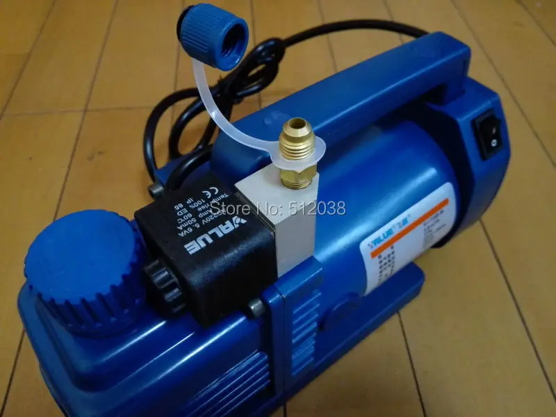 Single Stage 1.5CFM 1/5HP Rotary Vane Vacuum Pump HVAC Air AC A/C    R410A R134A R22 R407C R12