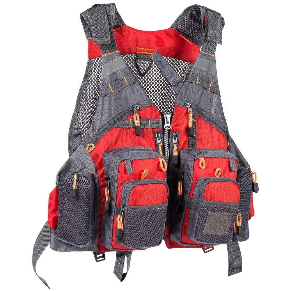 Bassdash Atmungsaktive Angelweste, Outdoor-Sport, Fliegen, Schwimmen, verstellbare Weste, Angelgerät – Detail 10