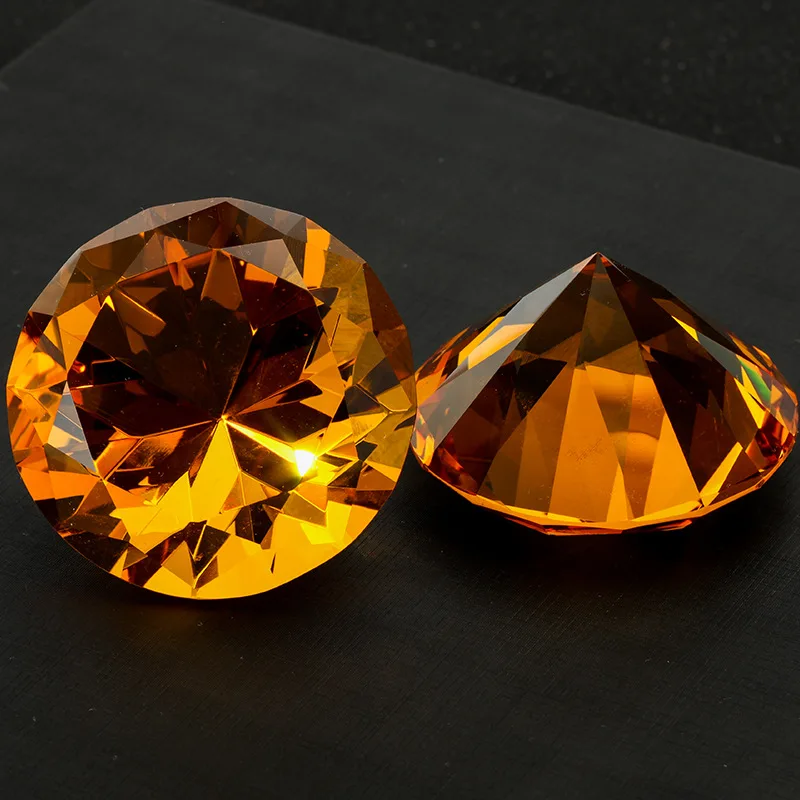 10 Colors Crystal Diamond Shaped Paperweight Decorative Cut Glass Giant Gemstone Wedding Christmas Ornament Gifts image 3