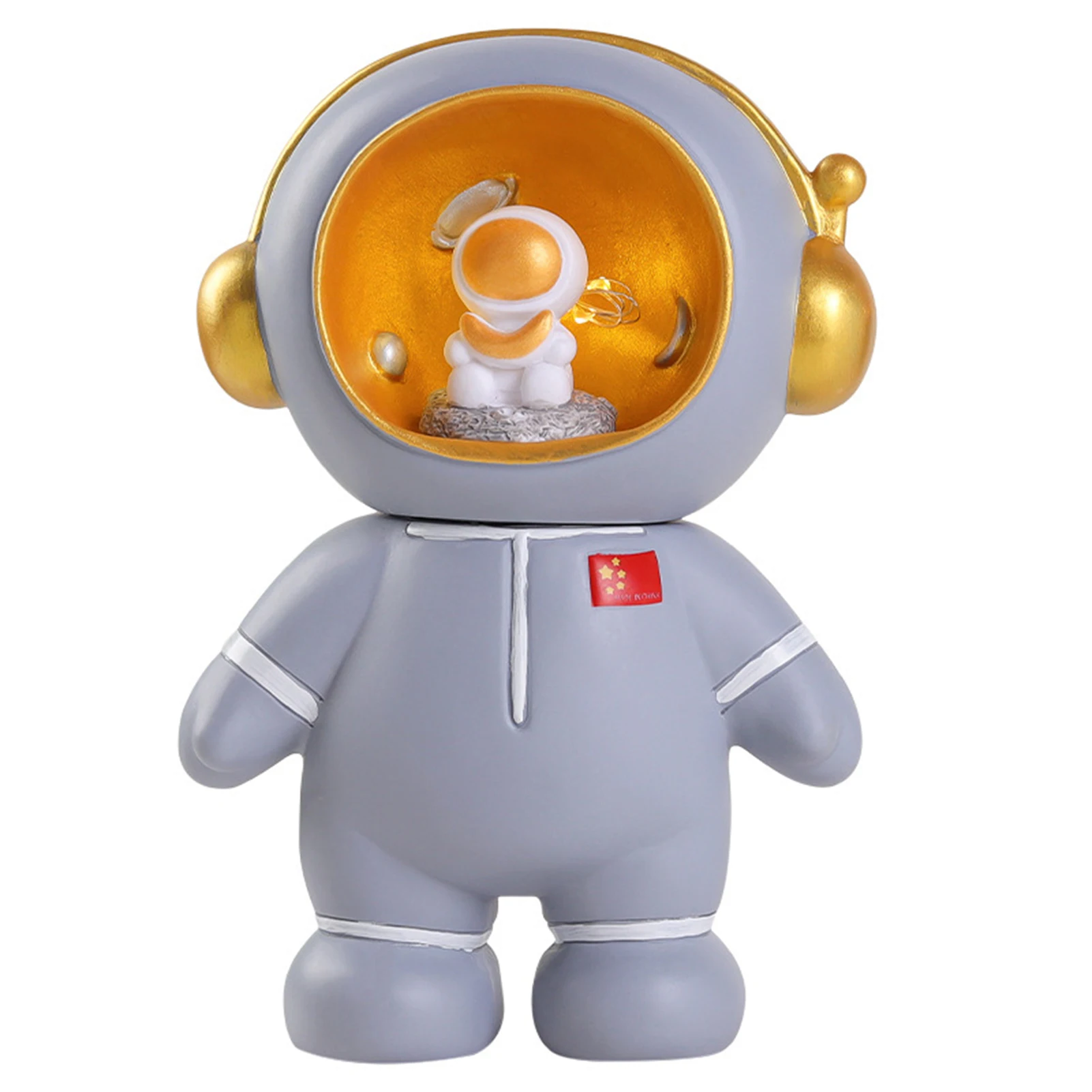 Luz nocturna 3 en 1 con forma de hucha de astronauta, Mini espaciador de vinilo, adornos de escritorio, luz nocturna, decoración para el hogar y la Oficina, juguetes creativos de regalo GD