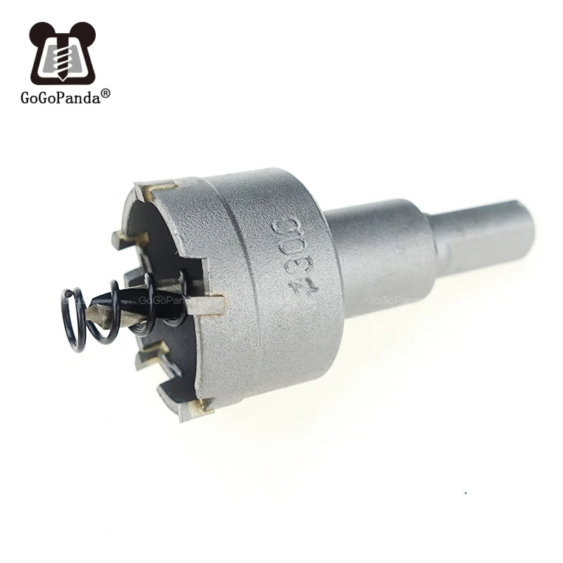 GOGOPANDA 6 Pçs/set 22-65mm Broca do Núcleo Duro Da Liga do Metal Liga de Metal Cortador De Metal buraco Saw Broca para o Aço trabalhando