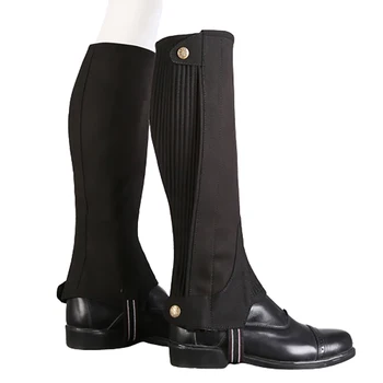 ไมโครไฟเบอร์ Equestrian Gaiter Half Chaps ทนทานขี่ม้ารองเท้าผู้ใหญ่เด็กขา GUARD Leggings Equitation อุปกรณ์