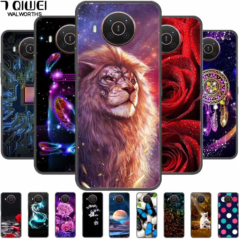 Capa de silicone tpu macio para nokia x20 5g, tampa traseira à prova de choque para nokia x10 nokiax20 x 10, saco adorável