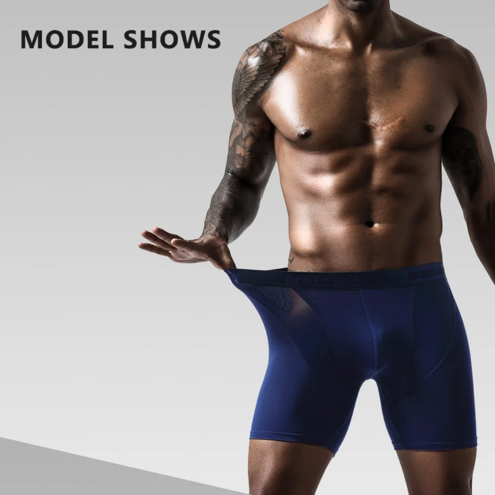 Men Running Shorts Cotton Breathable Quick Dry Compression Shorts Ice Silk Mesh Tights Underwear Sports Fitness Gym Shorts