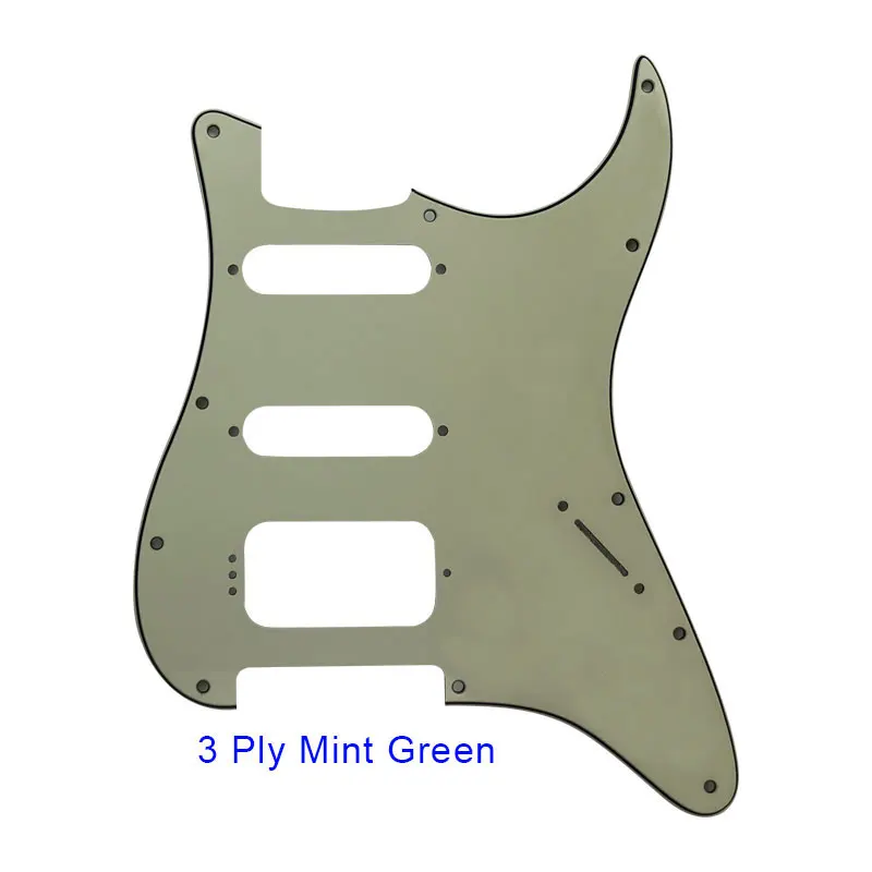 Pleroo Quality Guitar Parts - For US Fd 11 Screw Holes MIM Start SSH Humbucker Guitar Pickguard No Control Hole Scratch Plate