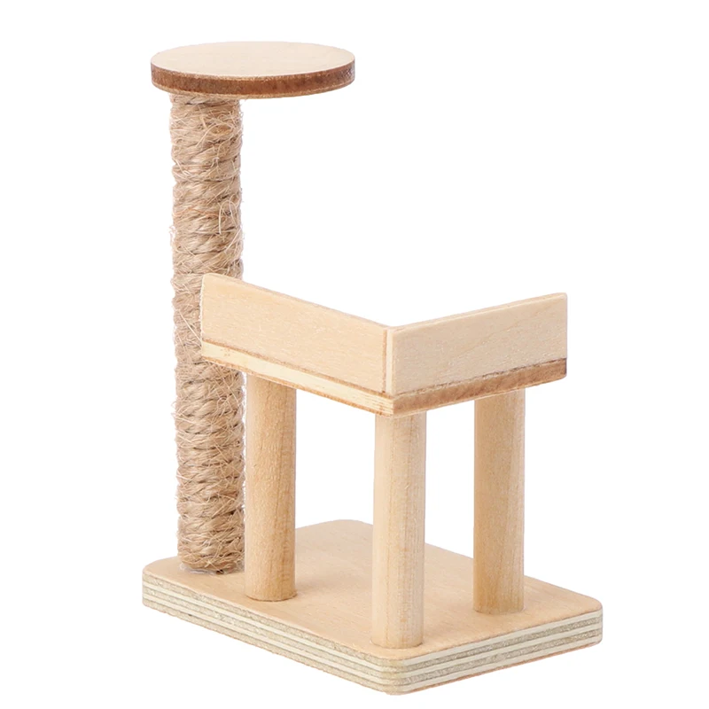 Casa de muñecas en miniatura de madera, accesorios de decoración, modelo de marco de escalada, gato, 1:12, gran oferta, 1 ud.