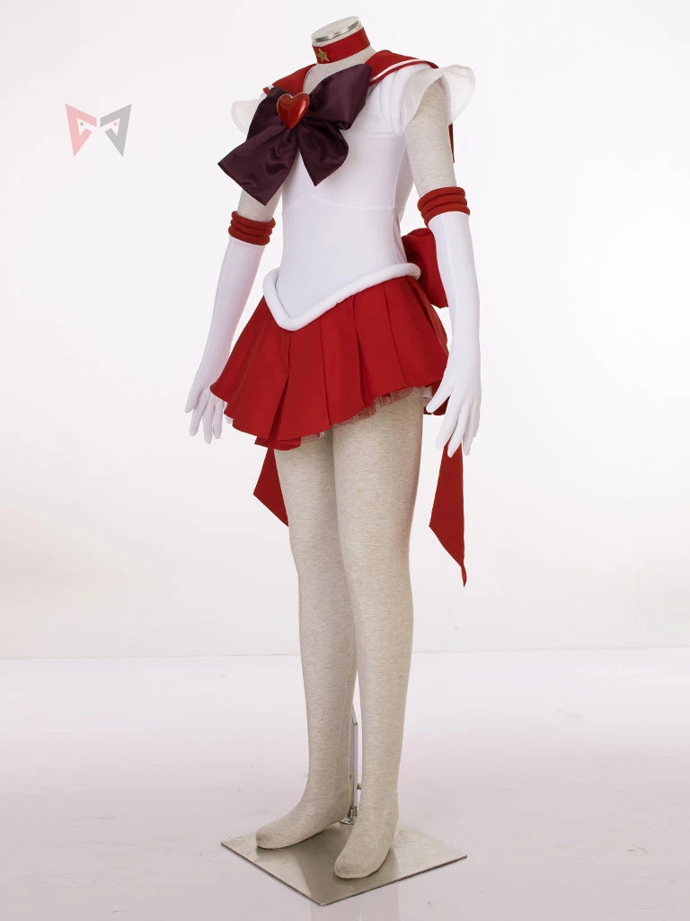 Athemis Anime Hinoes Rei Marsies Super S Strój Cosplay Kolczyki Peruka Szyty na Miarę Kostium Przebranie na Halloween — zdjęcie 4