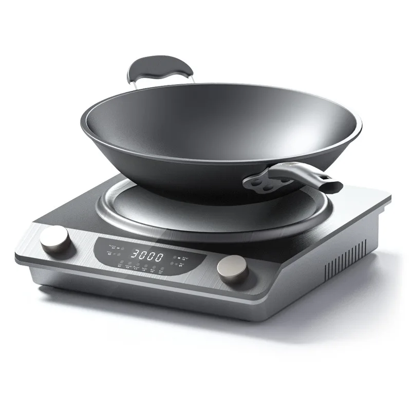 Concave induction cooker wok pan energy-saving 2-pcs set Automatic Induction  Frying  3000W home cooktop electric stove