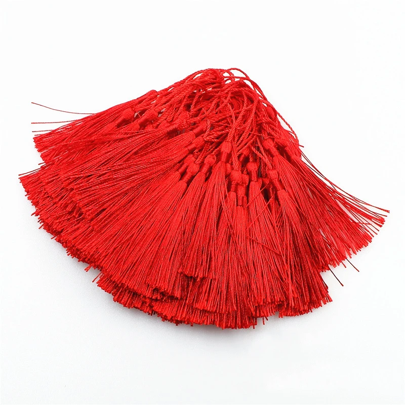 50PCS/Pack 8cm Color Hanging rope Polyester Tassels Fringe Sewing Bang Tassel Trim Key Tassels For DIY Embellish Curtain Access