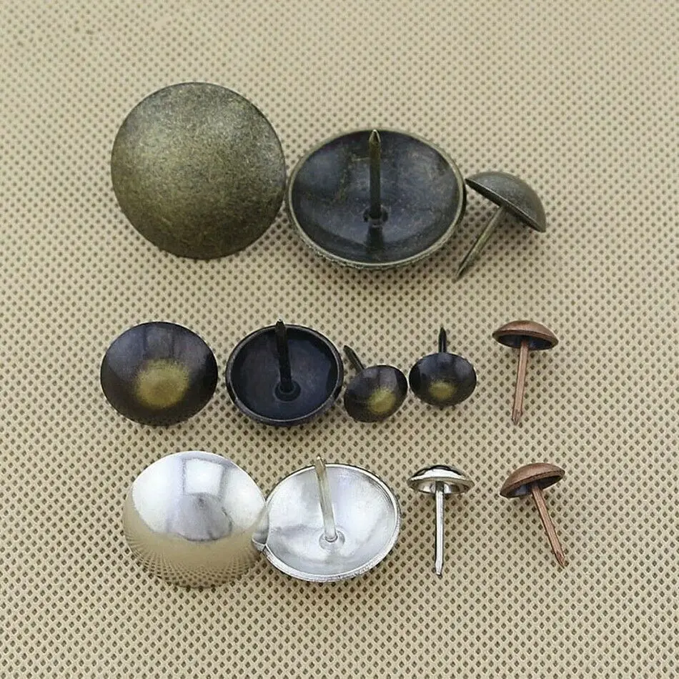 11-40mm Decorative Tack Thumbtack Antique Nail Round Head Upholstery Nail For Upholstery Interior Sofa Jewelry Gift Box