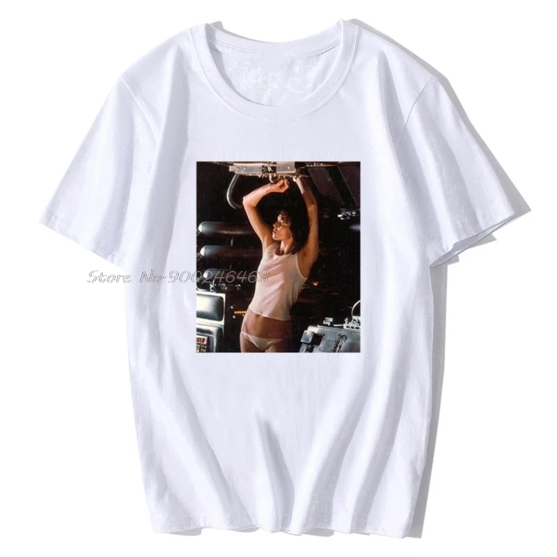 Alien 1979 Horror Sci-Fi Movie Ellen Ripley Sigourney Weaver White Tshirt New Brand Cheap Sale Cotton Funny T Shirts