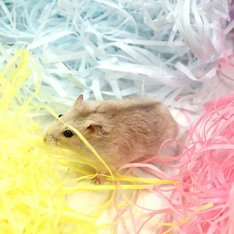 Colorful Shredded Paper DIY Hamster Paper Supplies Paper Shred Filler Cozy Hamster Paper Bedding Small Pets Shredded Paper