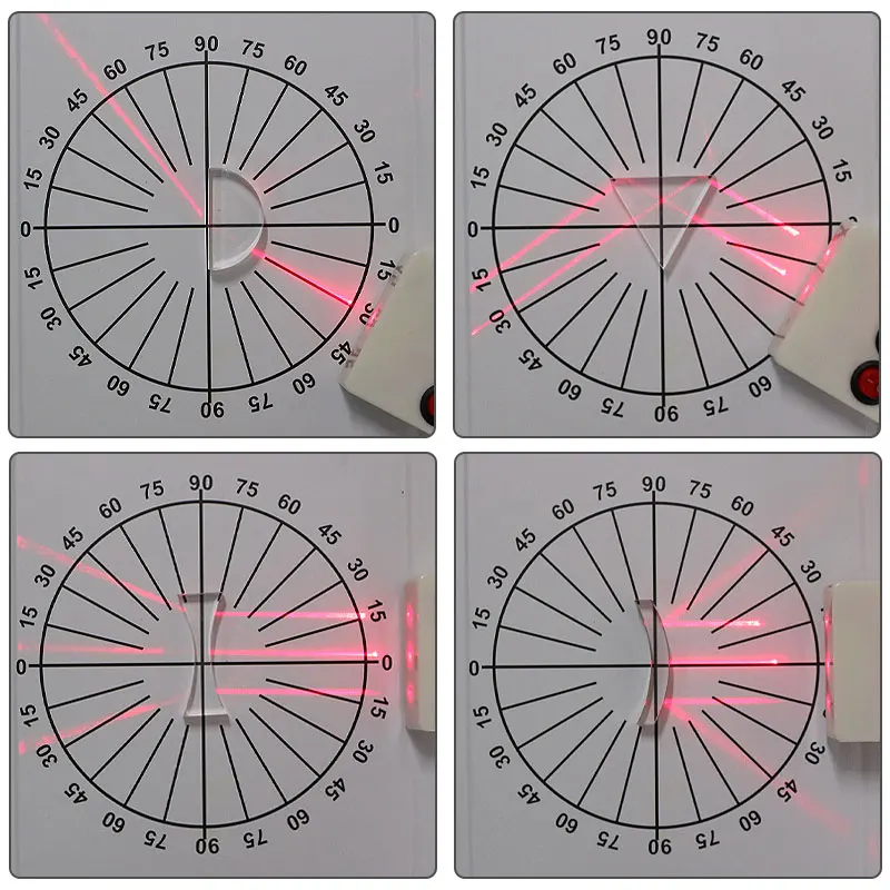 Physics Optical Experiment Set Prism Convex Lens Concave Mirror Teaching Instrument Three-Line Semiconductor Laser Light Source