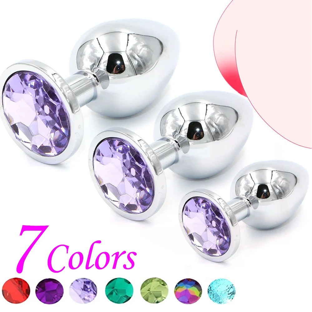 YEMA 3 Pcs/Set Stainless Steel Big Butt Anal Plug Metal Buttplug & 10 Mode Vibrator Sexy Product Sex Toys for Men Gay Women Shop