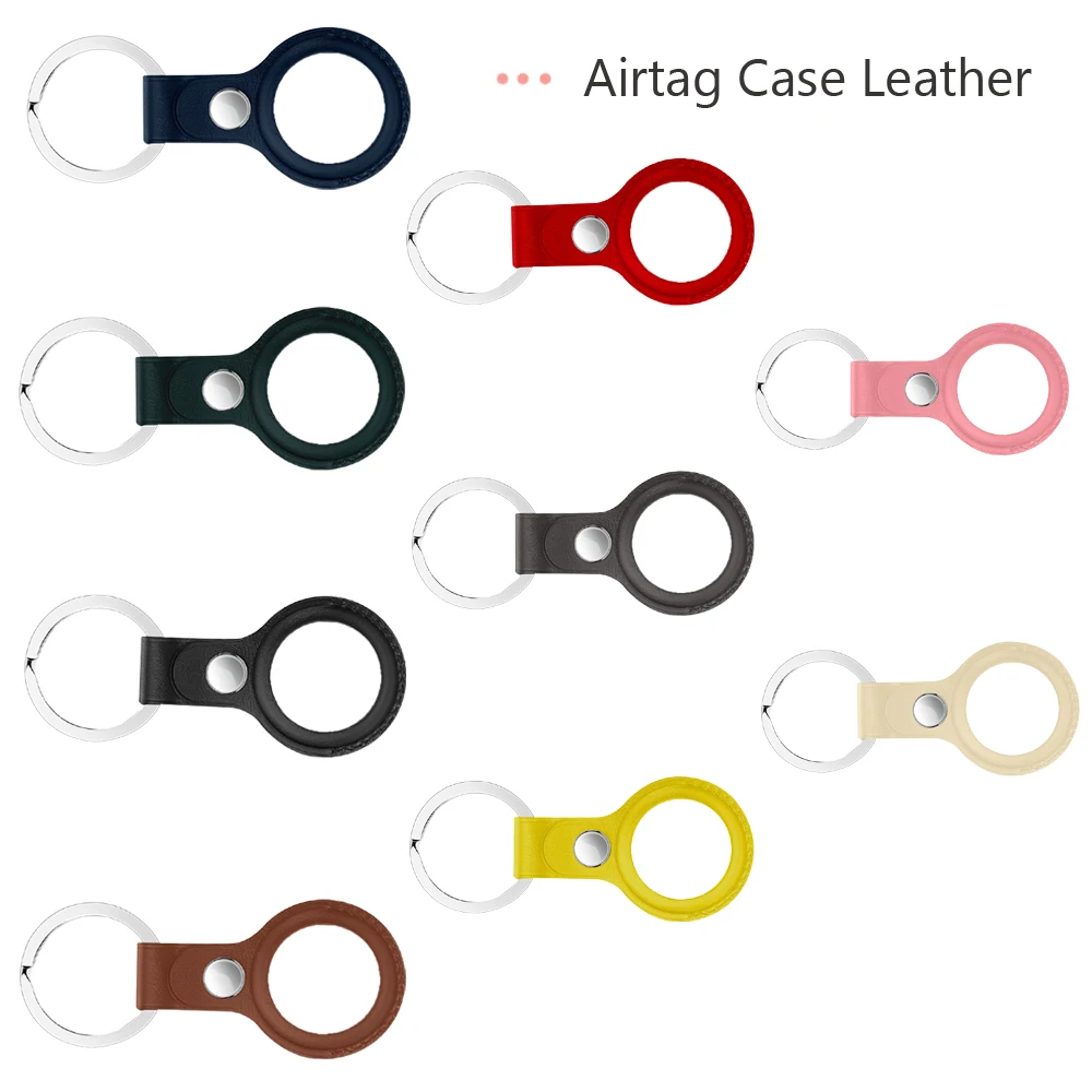 

Leather Case Cover Protective Cases for Airtag Locator Protector Shell For Airtags Smart Tracker Anti-lost Tracking Key Buckle