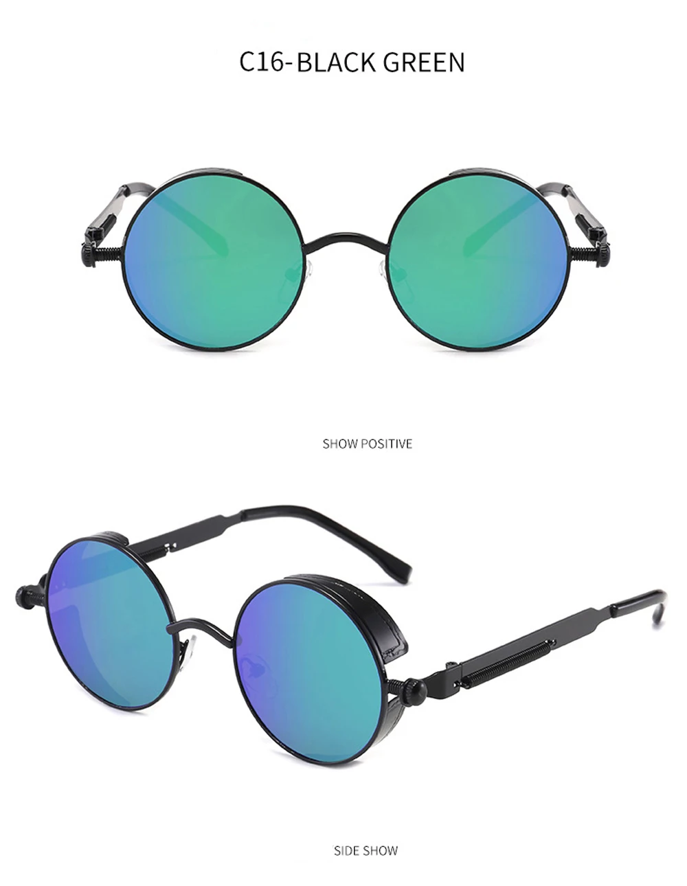 Clip Auf Sonnenbrille Männer Steampunk Marke Design Frauen Mode Gläser Vintage Retro Mode Sonnenbrillen Oculos UV400 – Detail 25