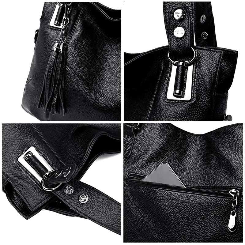 2024 Tassel Luxury Handbags Women Bags Designer Genuine Leather Large Tote Bag for Women Leather Handbags Shoulder Crossbady Bag