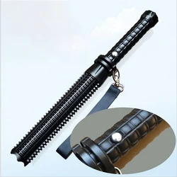 Tactical Baton Flashlight Telescopic Self Defense Torch Powerful Zoomable Q5 Led Lantern Portable Rechargeable Lamp