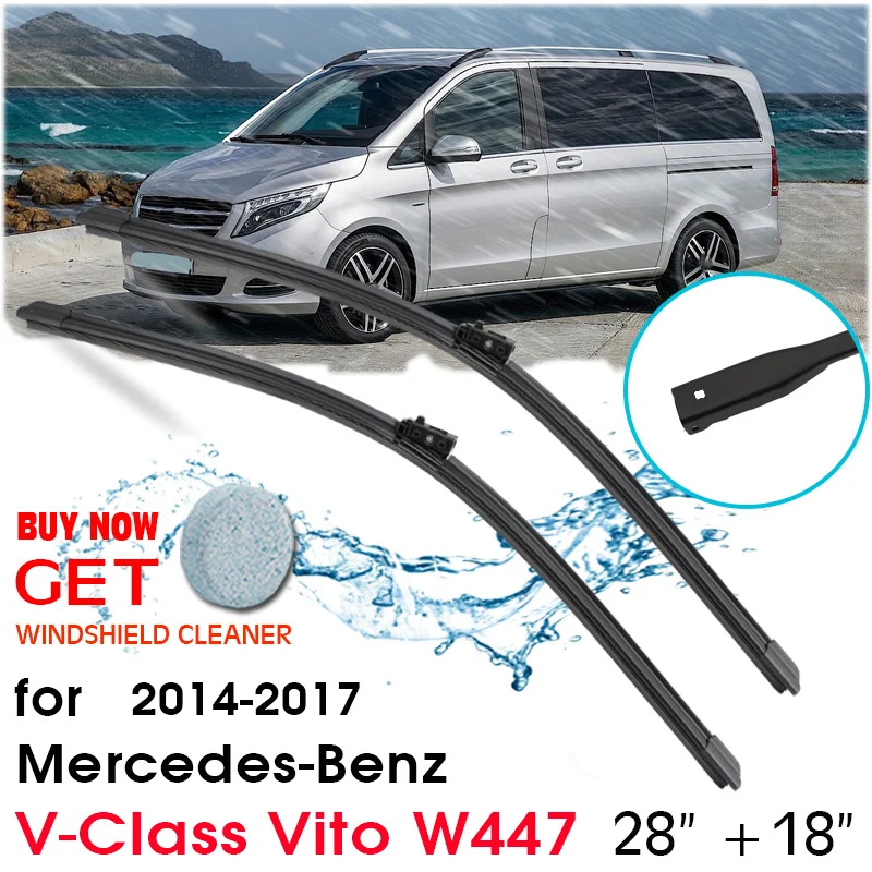 

Car Front Window Windshield Rubber Silicon Refill Wiper For Mercedes-Benz V-Class Vito W447 2014-2017 28"+18" Car Accessories