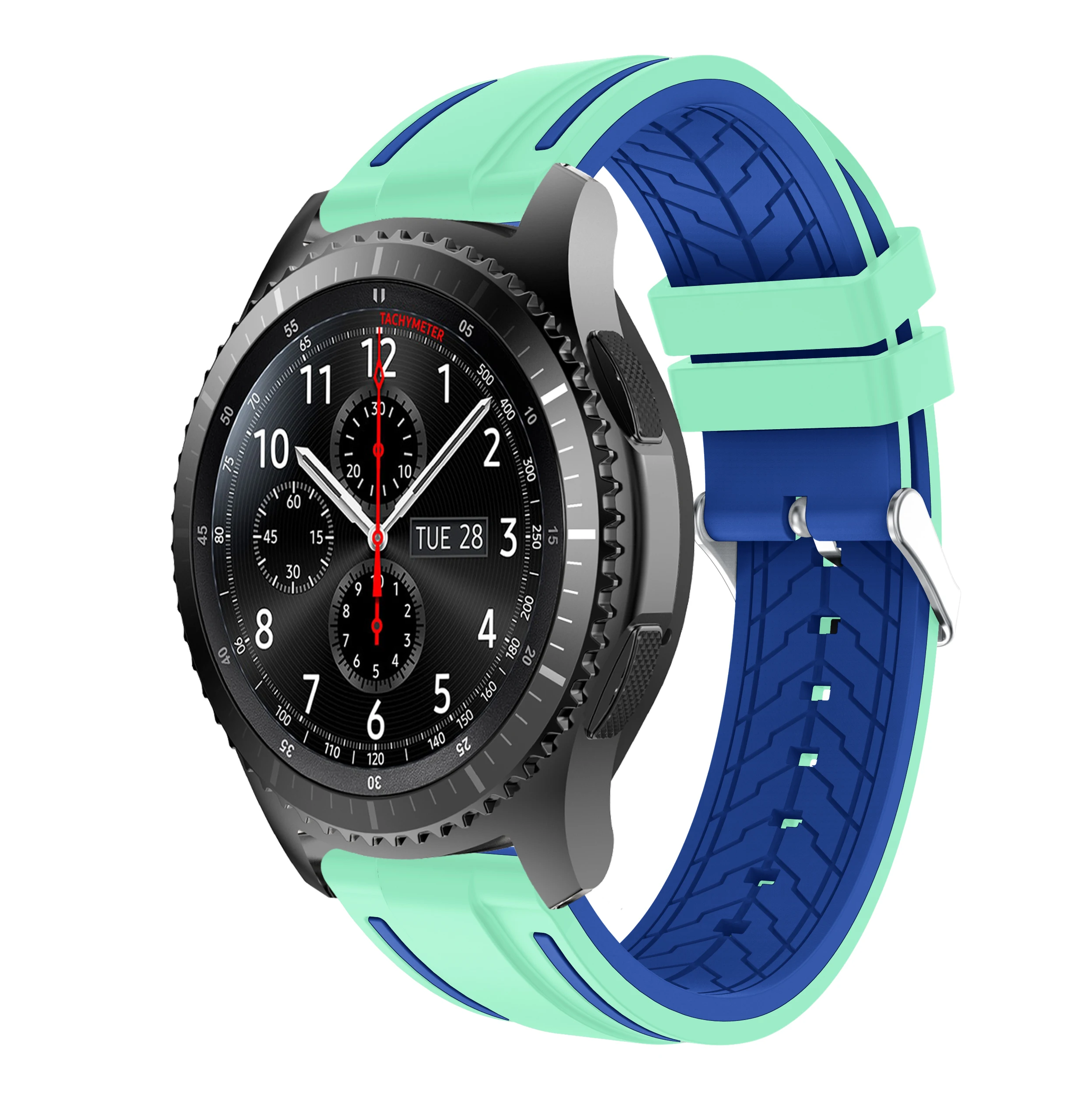 22 مللي متر جديد وصول سيليكون الرياضة الفرقة لسامسونج جير S3 46 مللي متر حزام ساعة استبدال سوار لساعة سامسونج جالاكسي 46 مللي متر ساعة