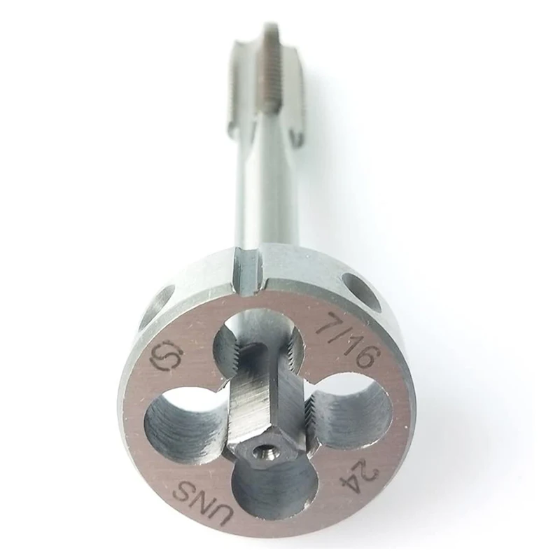 7/16-24 HSS Tap And Die Set UNS filettatura macchina Tap e UNS filettatura tonda Die mano destra